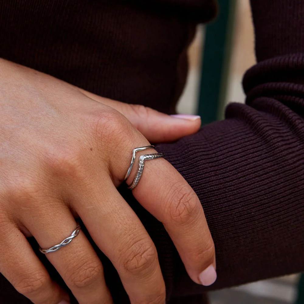 Silver Harper Layered Wrap Ring - Image 2