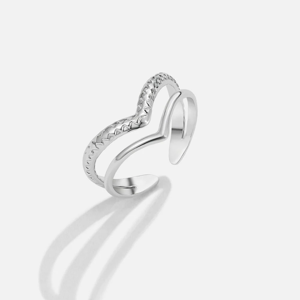 Silver Harper Layered Wrap Ring - Image 4