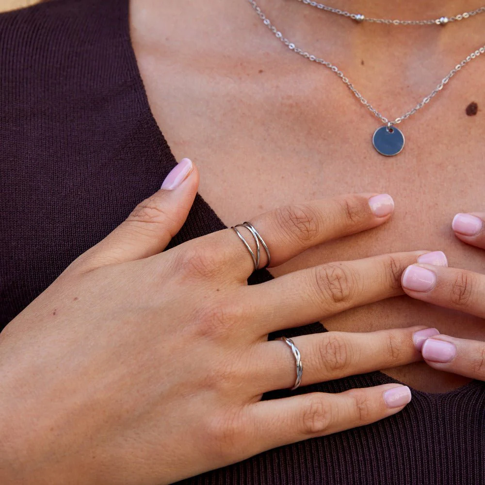 Silver Infinity Loop Ring - Image 2