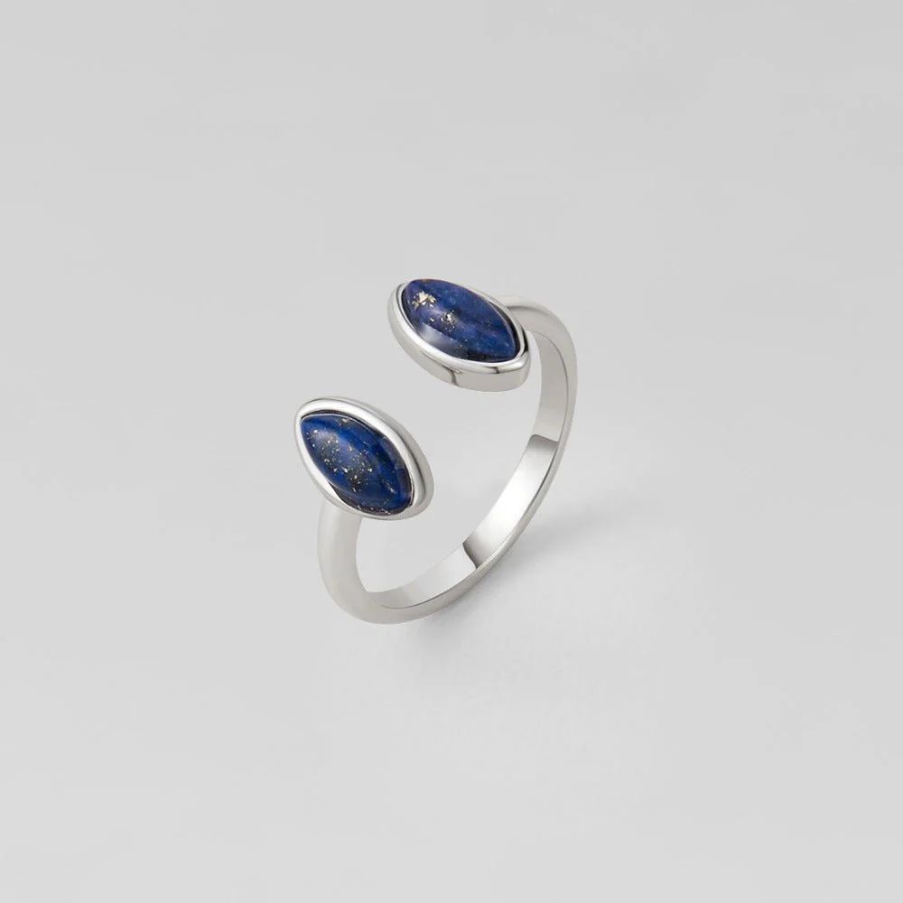 Silver Lapis Lazuli Wrap Ring - Image 3