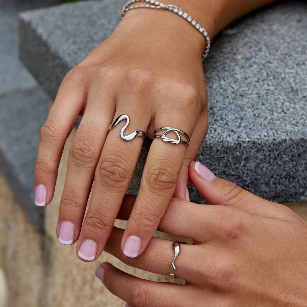 Silver Love Knot Ring - Image 2