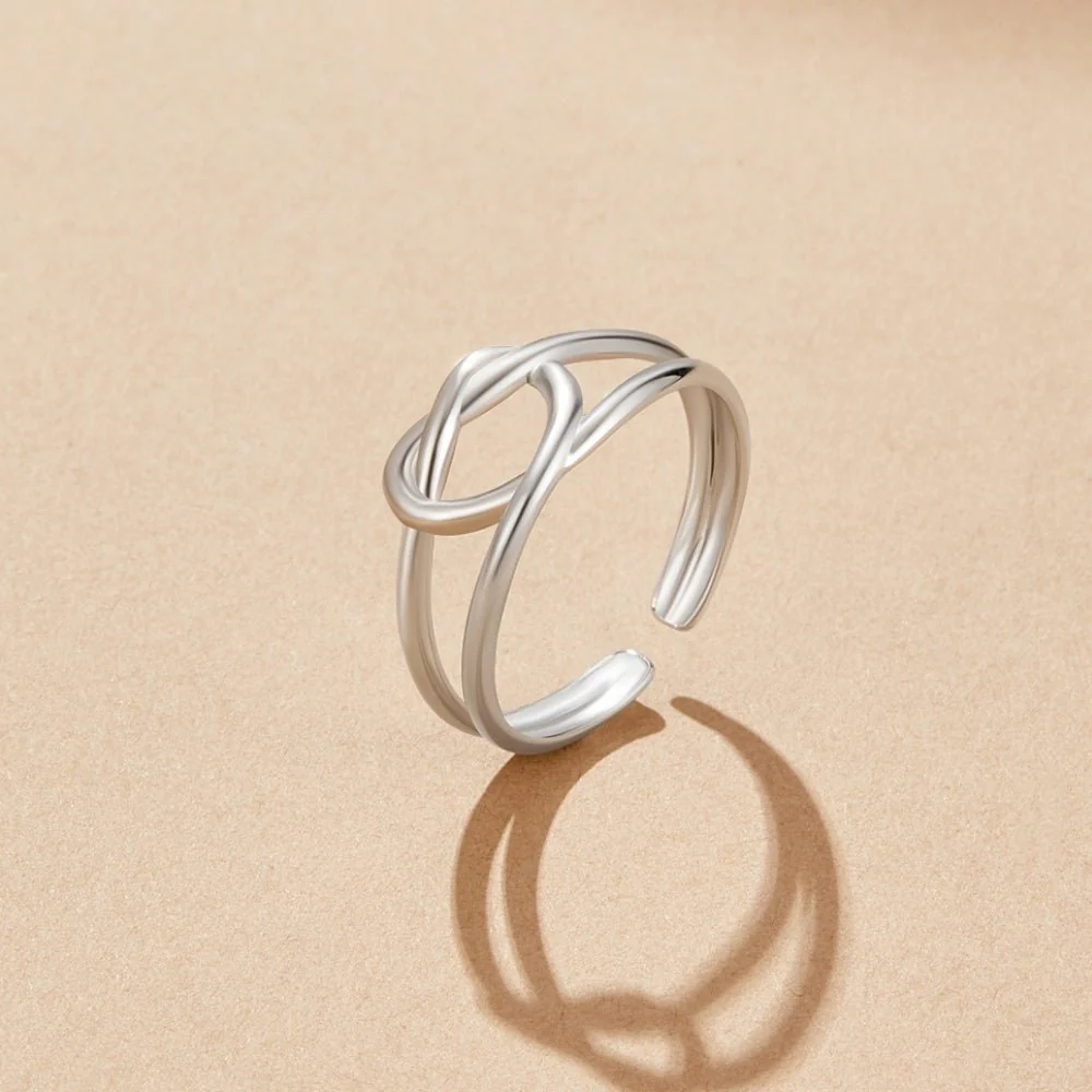 Silver Love Knot Ring - Image 3