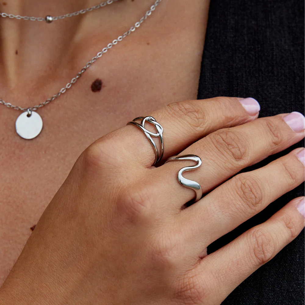Silver Love Knot Ring - Image 5