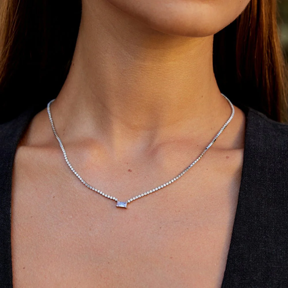 Silver Luxe Crystal Necklace - Image 2