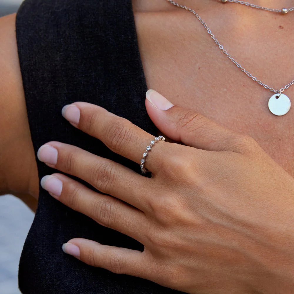 Silver Milana Crystal Ring - Image 2