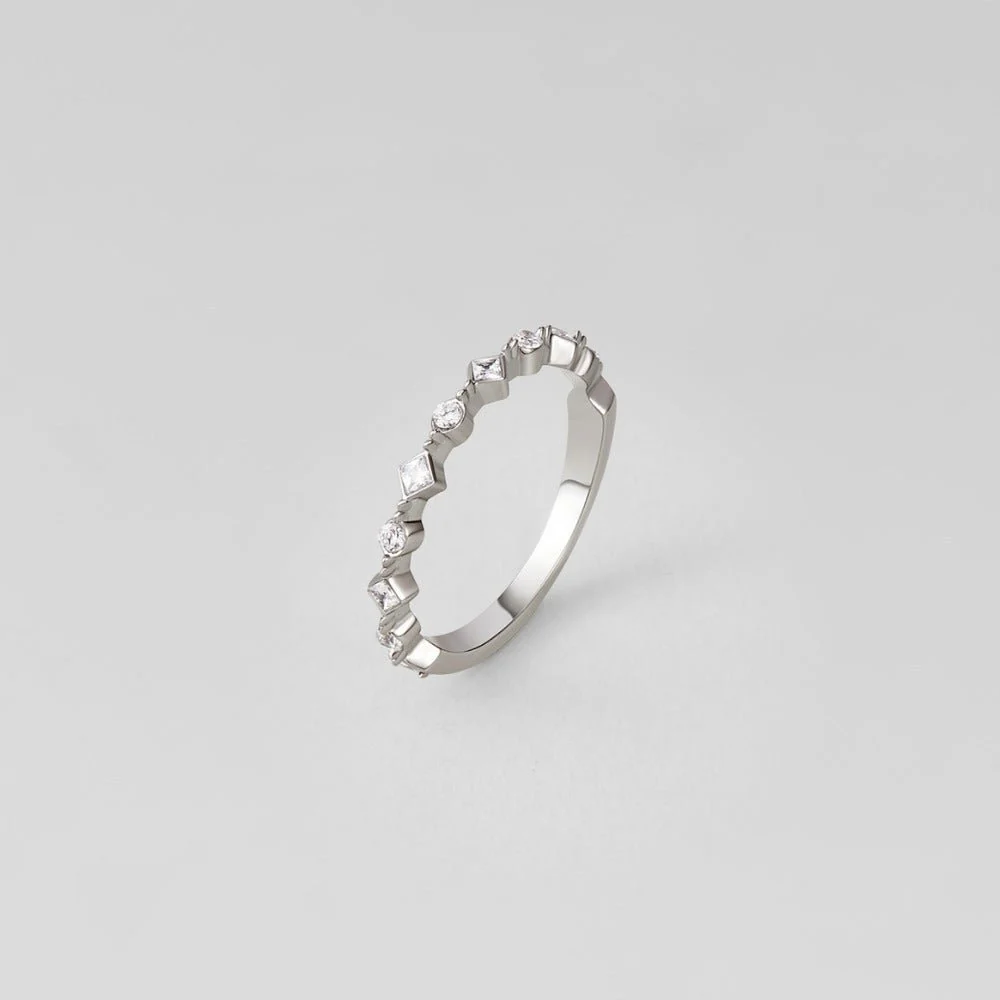 Silver Milana Crystal Ring - Image 3
