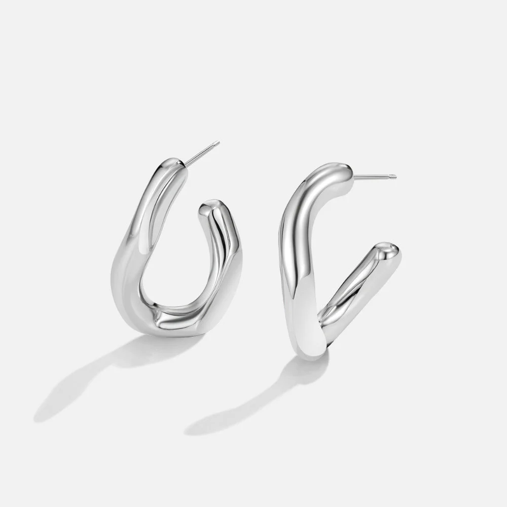 Silver Nevada Hoop Earrings - Image 3