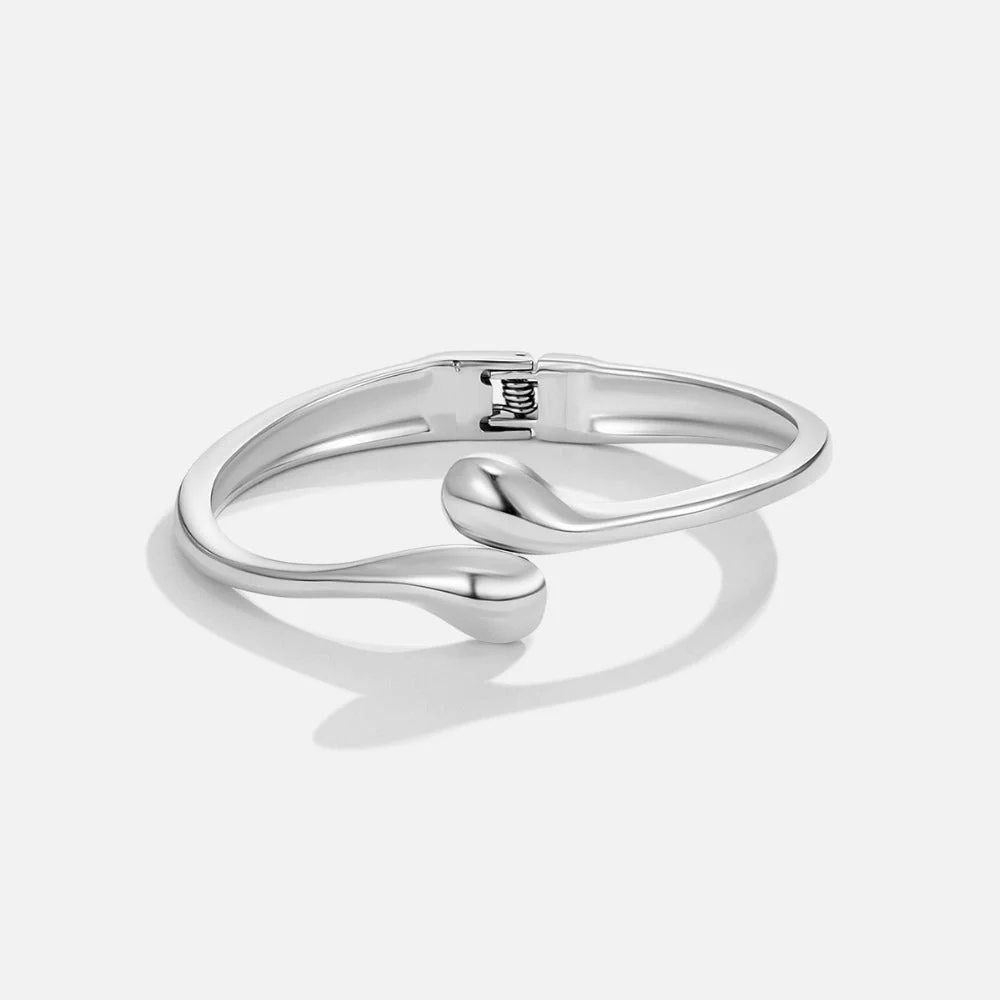 Silver Teardrop Bangle - Image 3