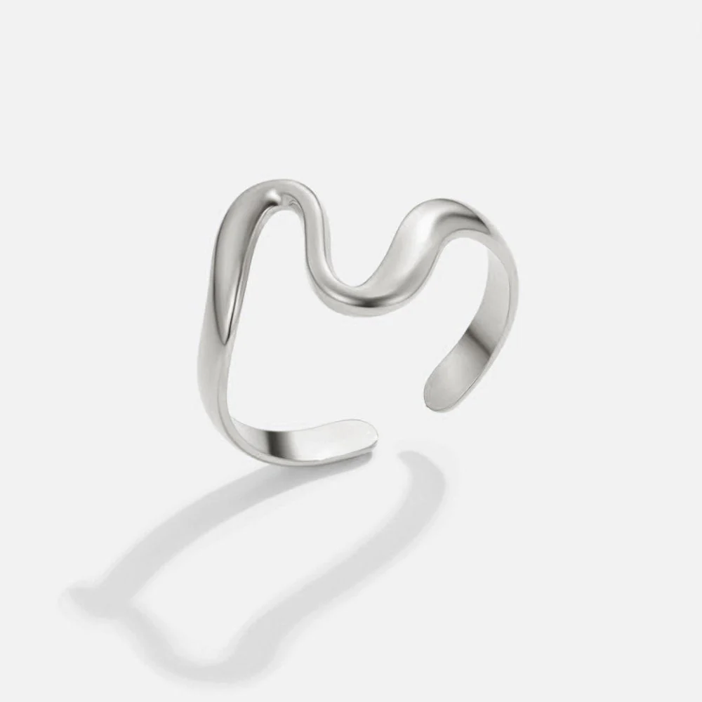 Silver Wave Ring - Image 5