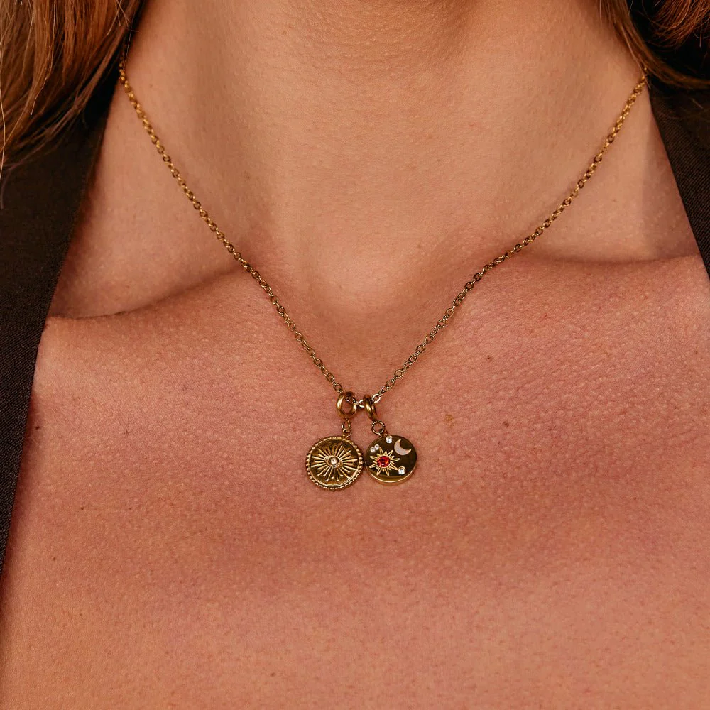 Simple Chain Charm Necklace - Image 3