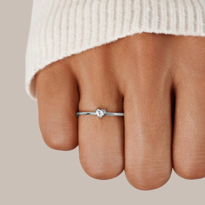 'Small Love' Crystal Heart Ring - Image 2