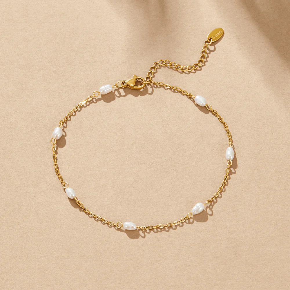 Nura Freshwater Pearl Anklet - Image 2