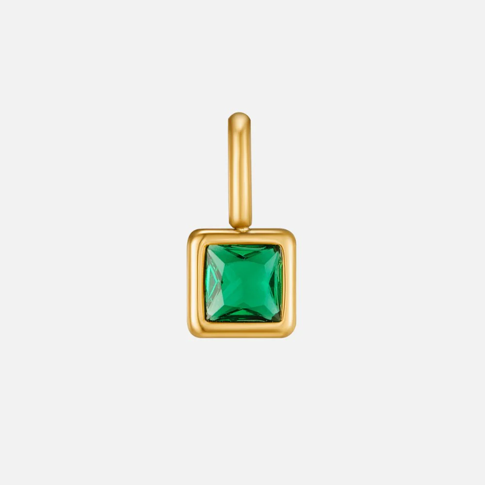 Square Pendant Birthstone Necklace - Image 11