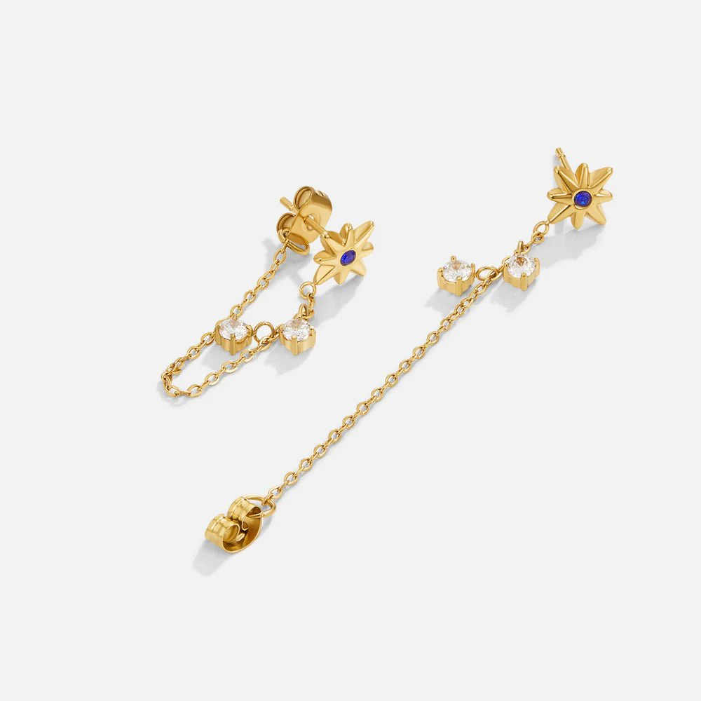 Starburst Crystal Drop Earrings - Image 3