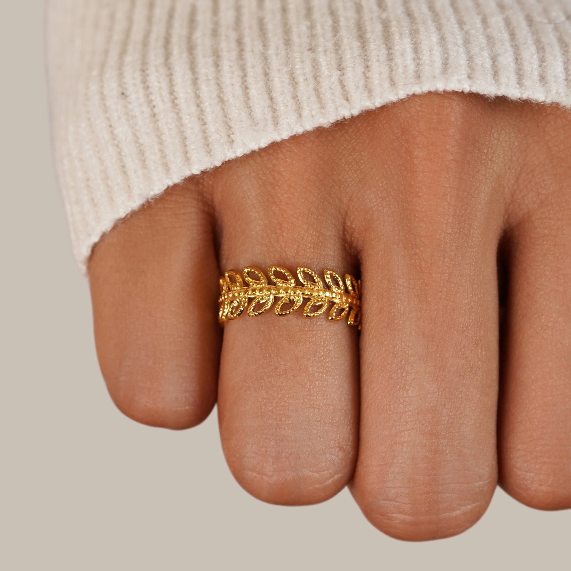 Summer Bloom Leaf Ring - Image 2