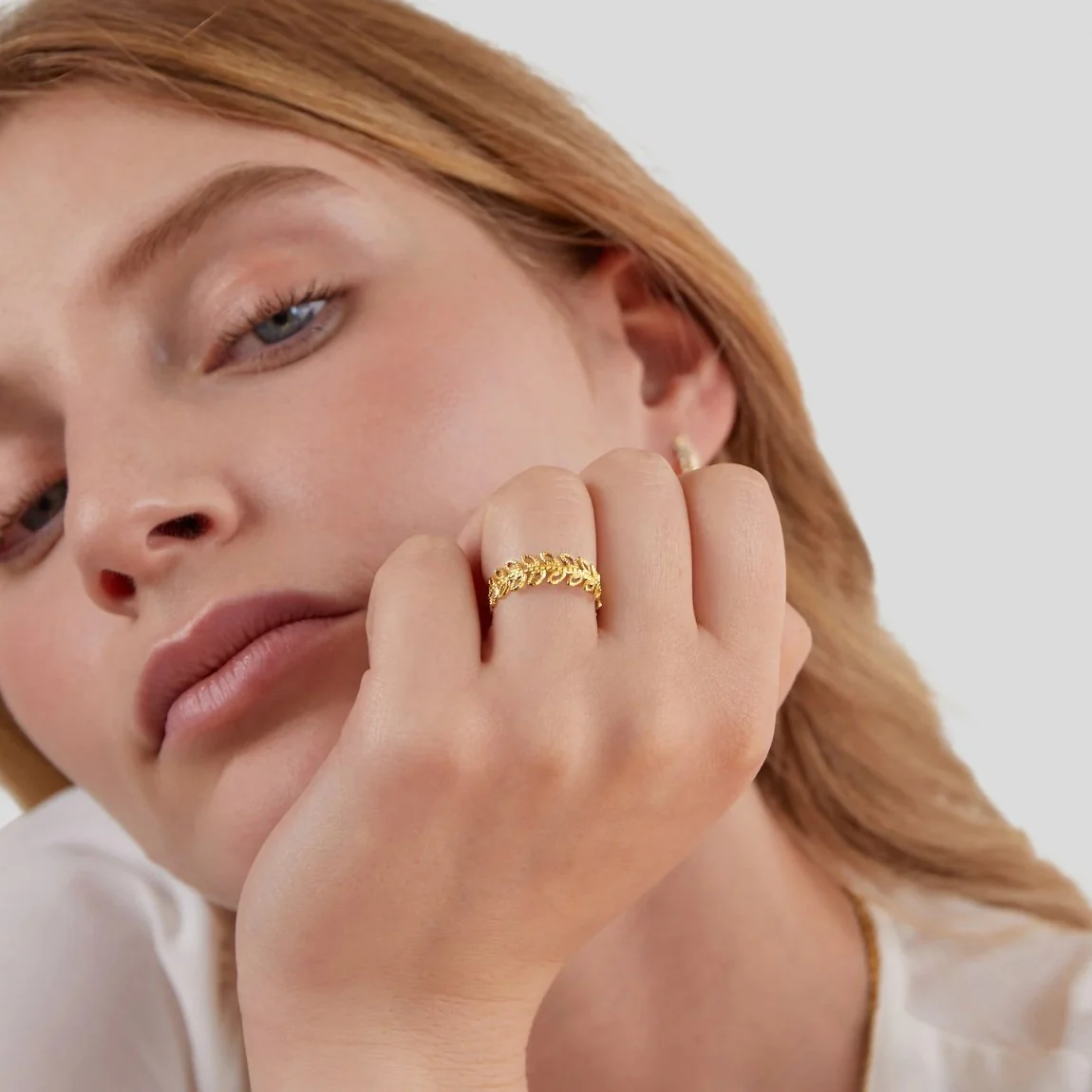 Summer Bloom Leaf Ring - Image 4