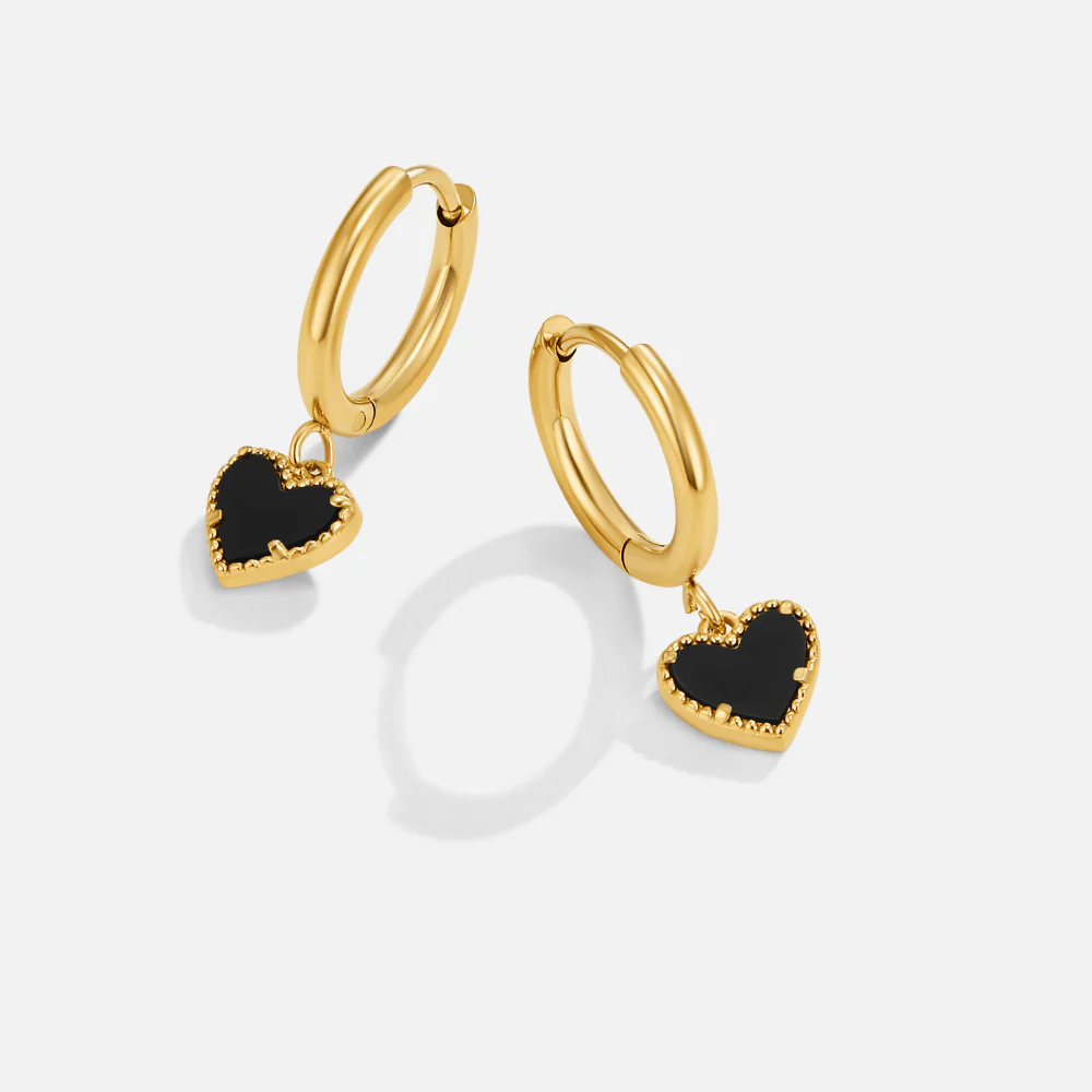'Tainted Hearts' Hoop Earrings - Image 4