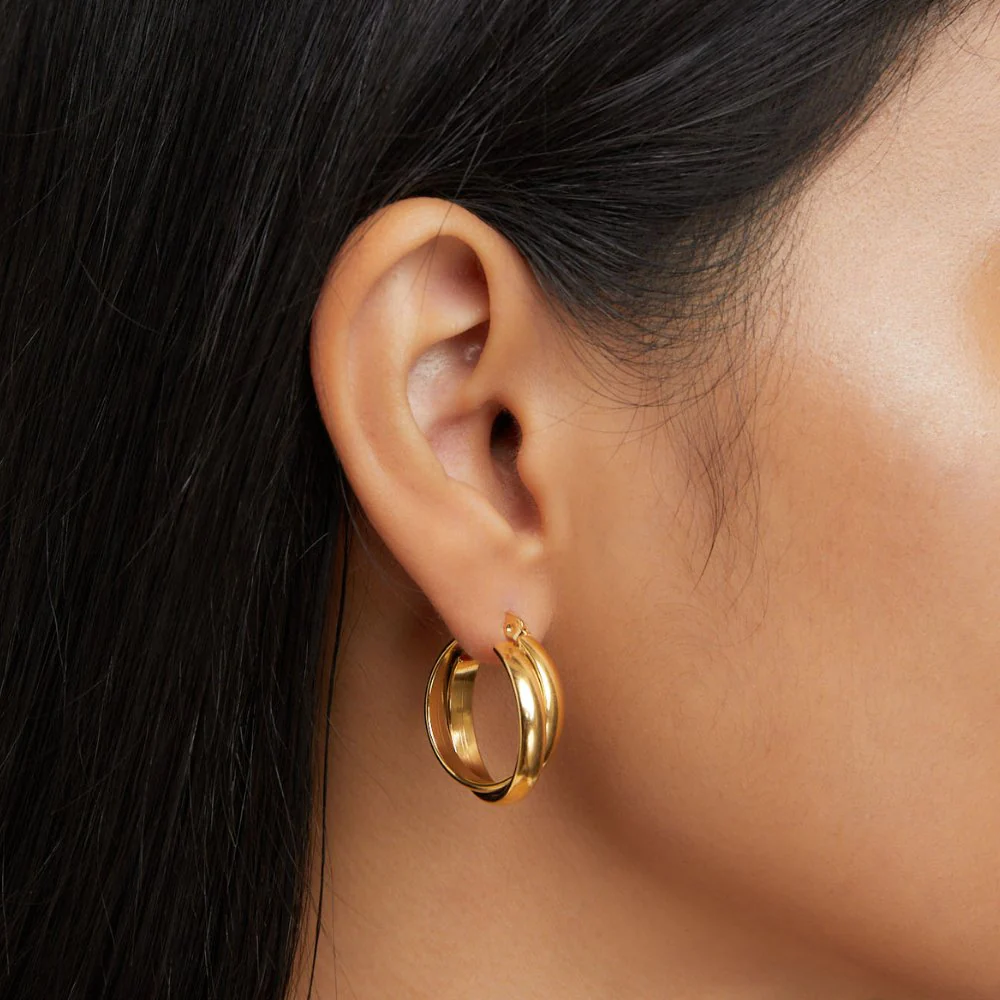 Talia Gold Hoop Earrings - Image 5