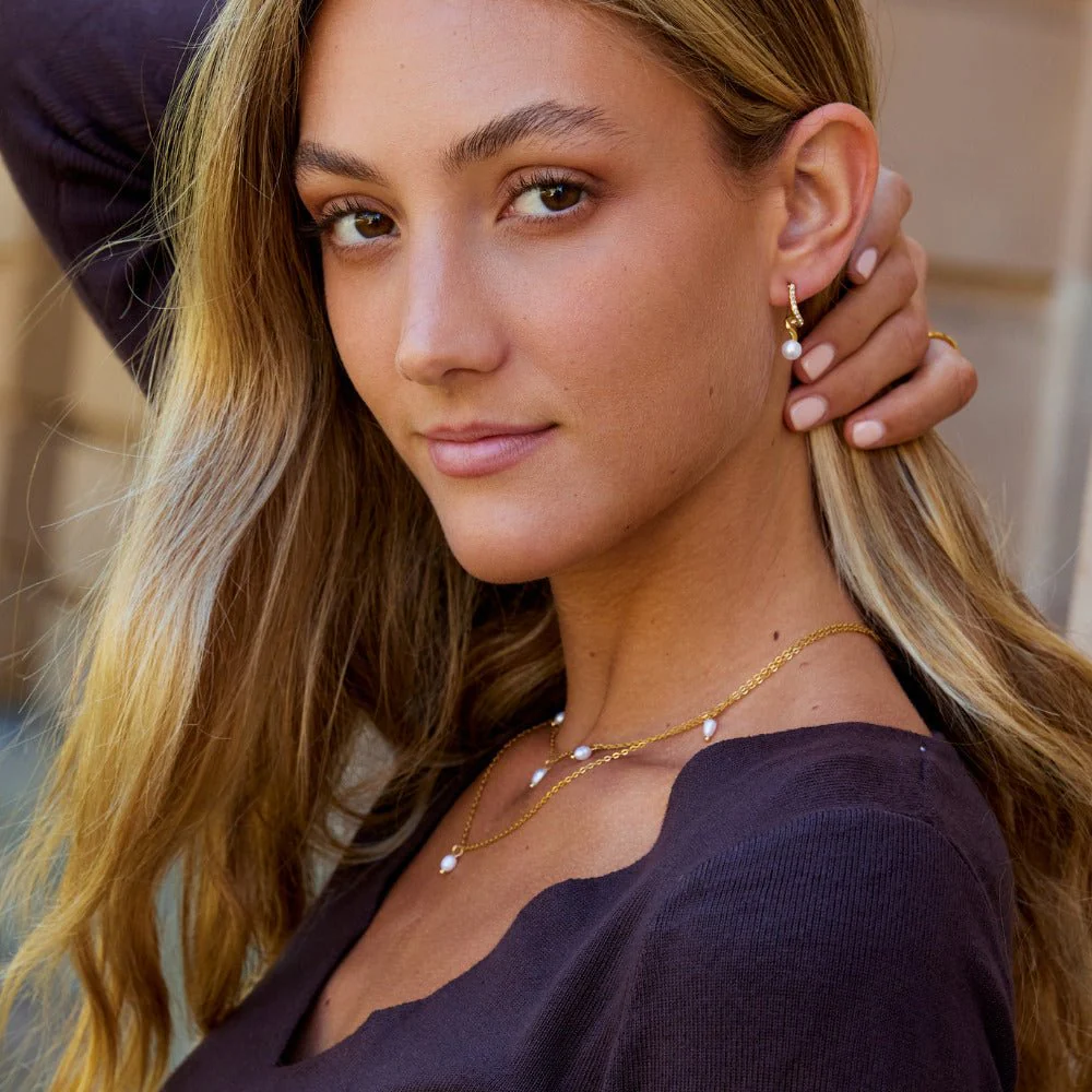 Tamara Pearl Wave Earrings - Image 5