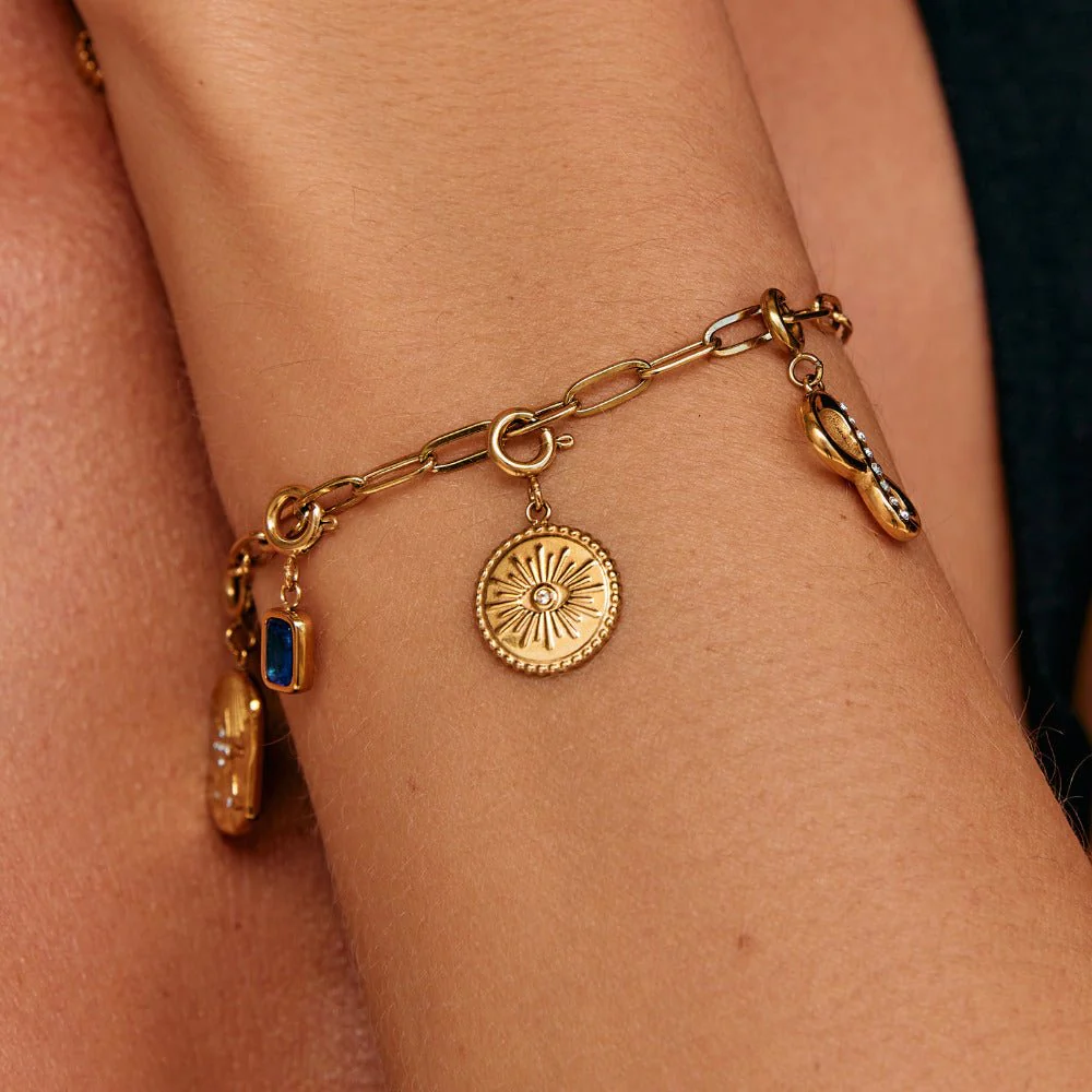 'The Truth' Gold Eye Coin Charm - Image 2