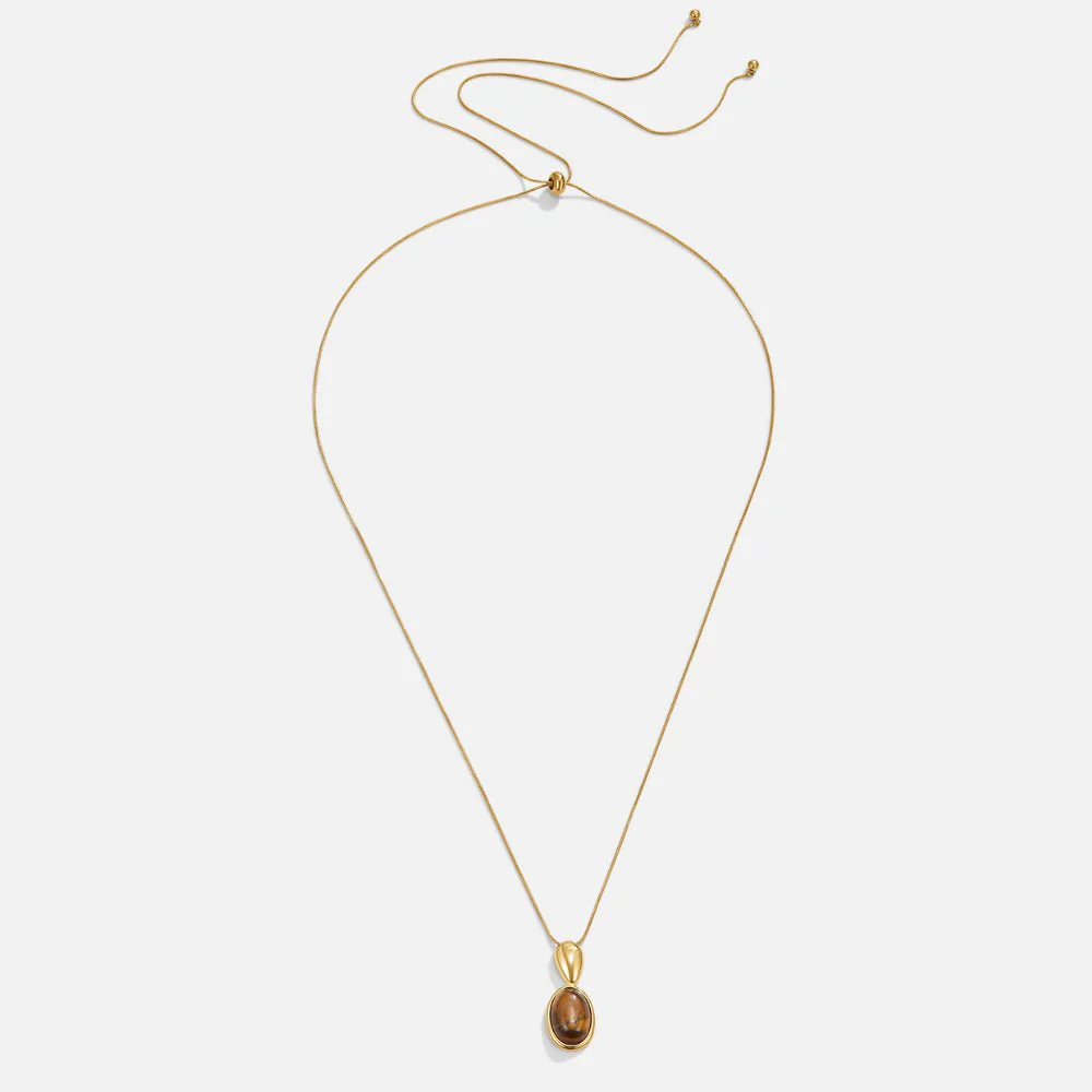 Tiger Eye Stone Long Necklace - Image 3