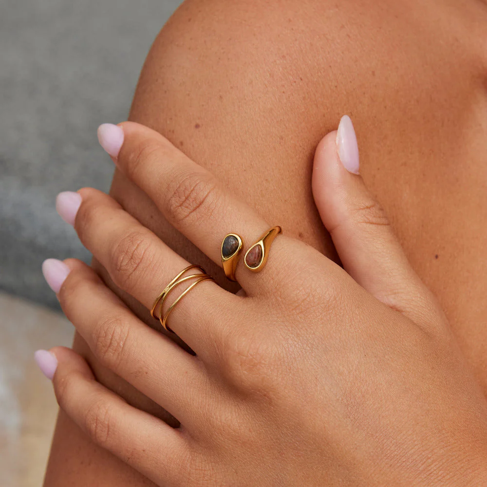 Tiger Eye Stone Wrap Ring - Image 2
