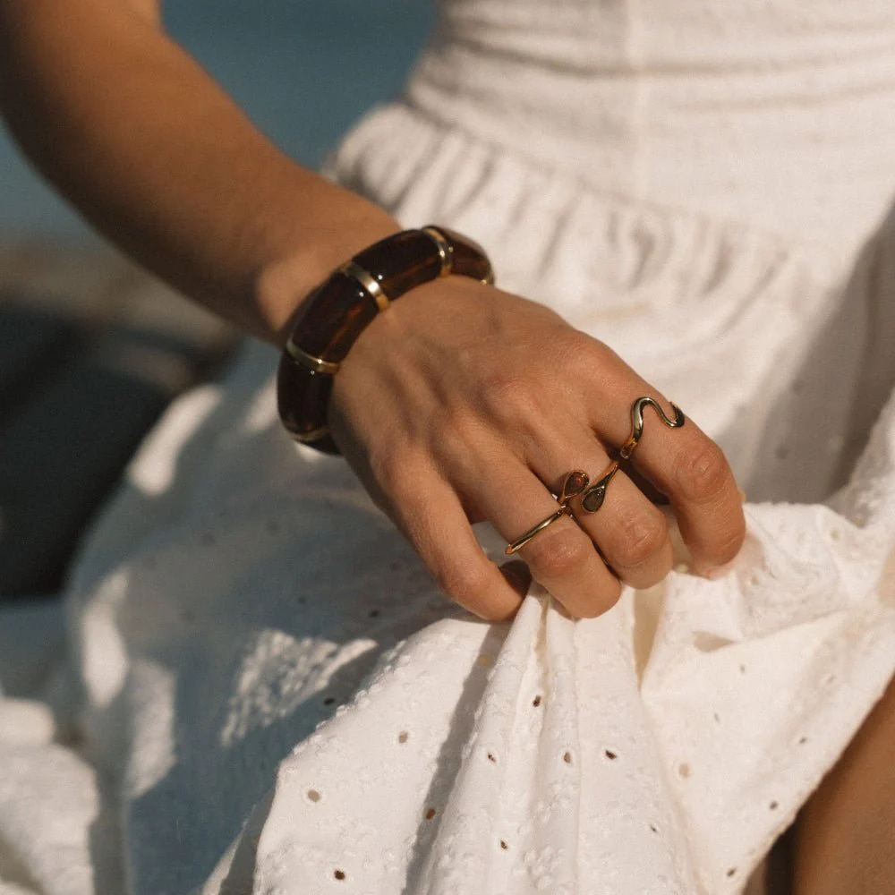 Tiger Eye Stone Wrap Ring - Image 4