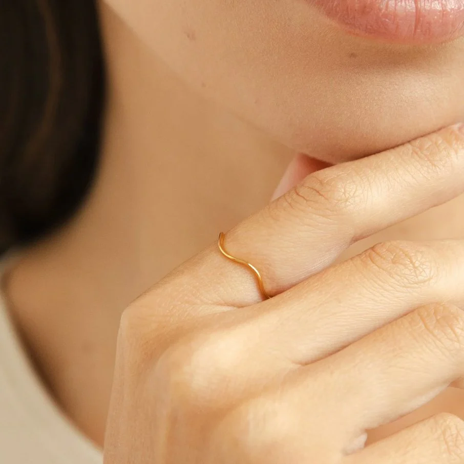 Tina Gold Stack Ring - Image 2