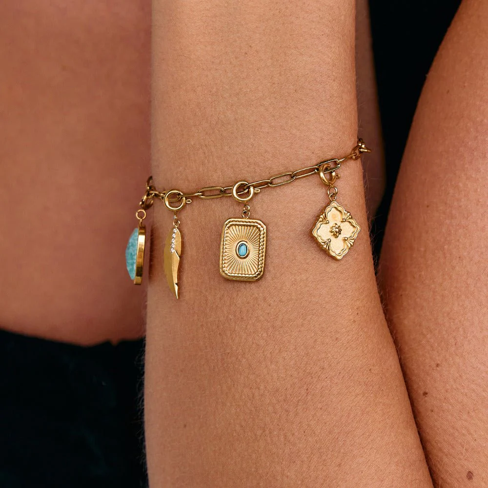 Turquoise Sunburst Charm - Image 3