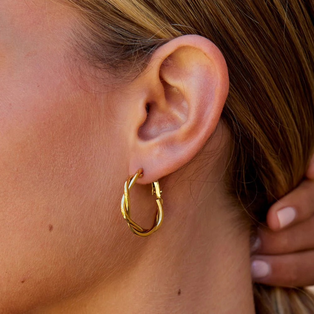 Twisted Celine Hoop Earrings - Image 2