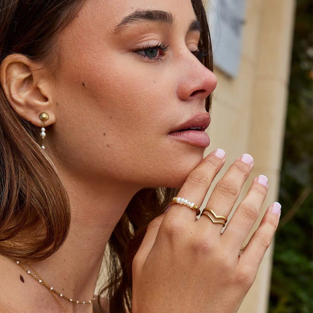 Twisted Classic Freshwater Pearl Ring - Image 4