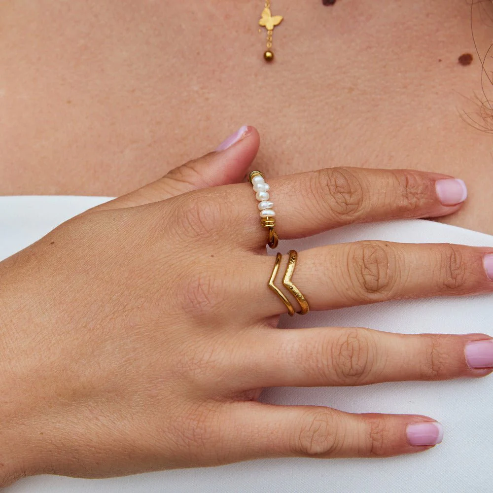 Twisted Classic Freshwater Pearl Ring - Image 5