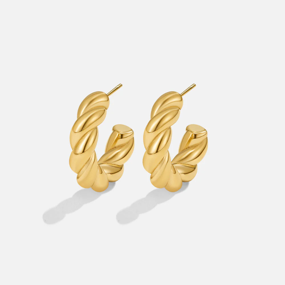 Twisted Felicity Hoop Earrings - Image 3