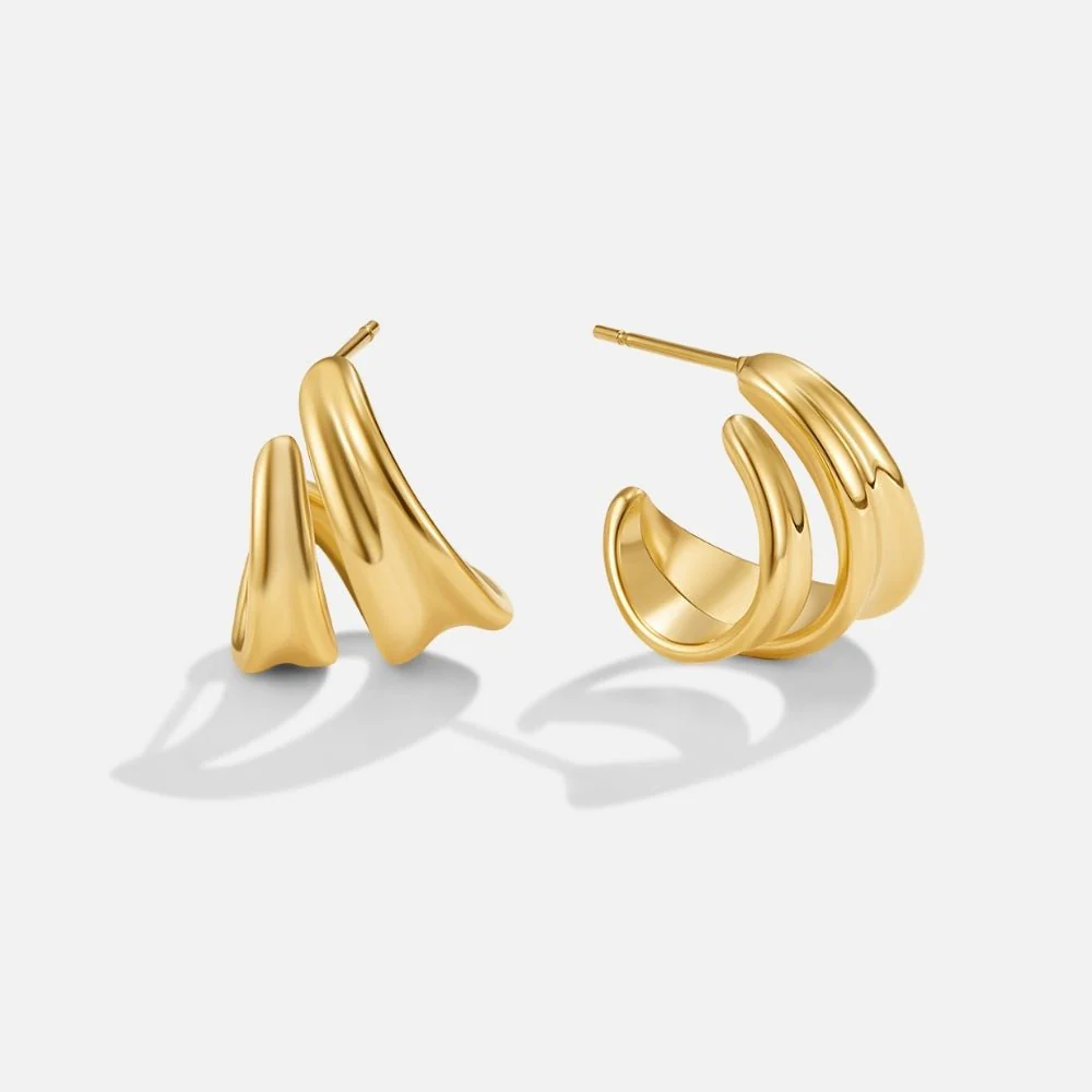 Twisted Ivana Hoop Earrings - Image 3