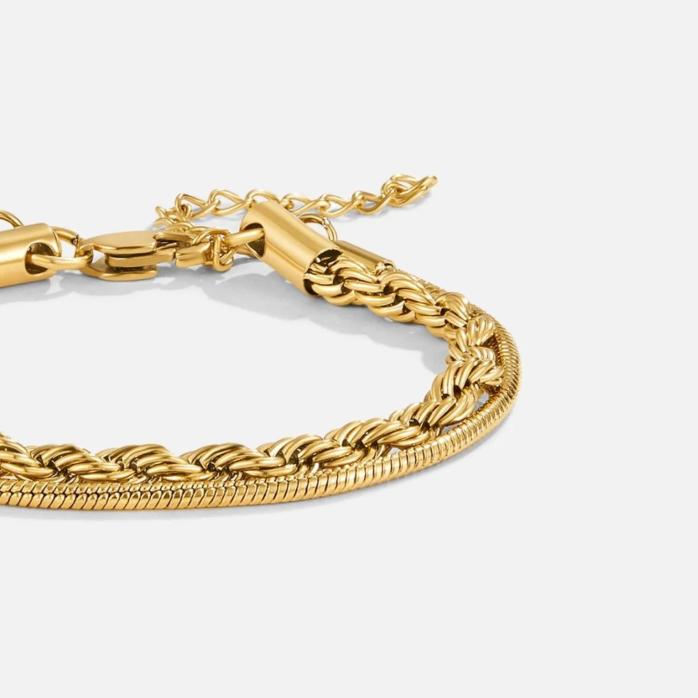 Twisted Leila Layered Bracelet