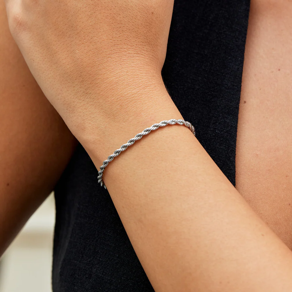 Twisted Chain Silver Bracelet - Image 2