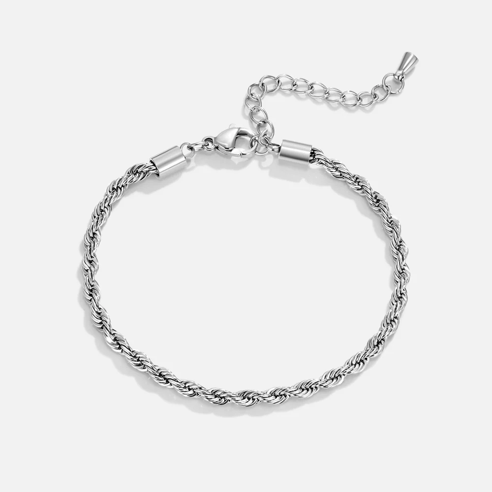 Twisted Chain Silver Bracelet - Image 4