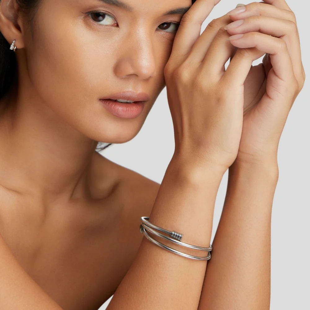 Twisted Silver Bracelet - Image 4