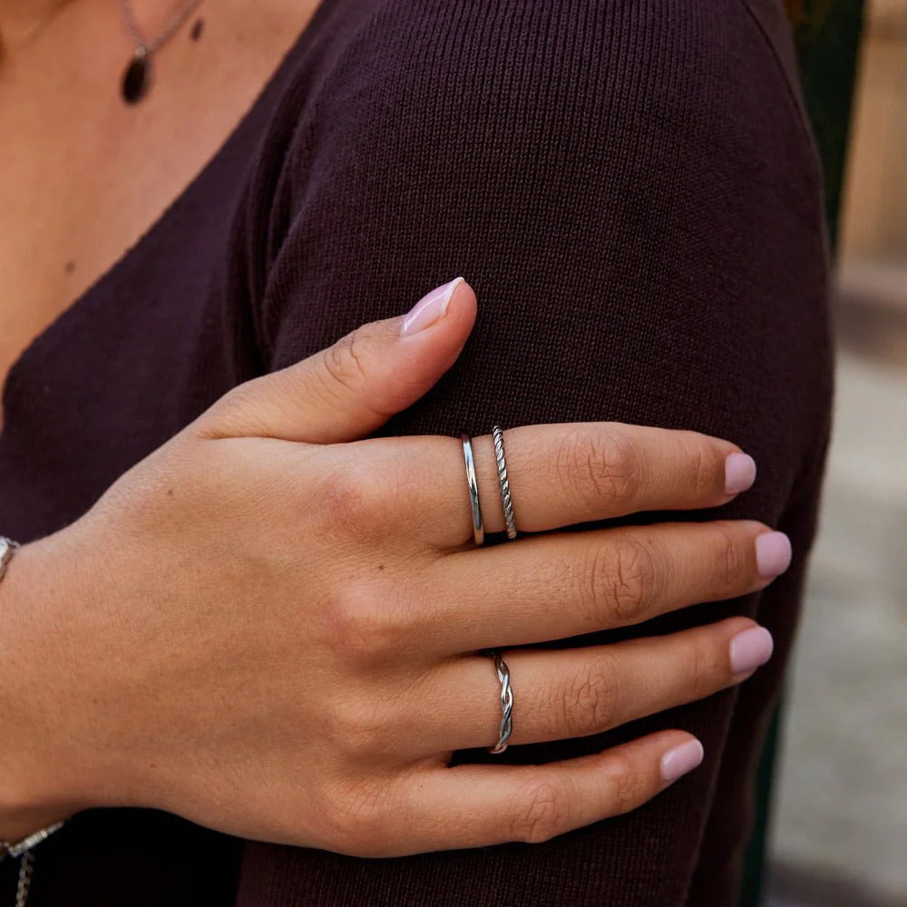 Twisted Tyra Silver Ring - Image 2