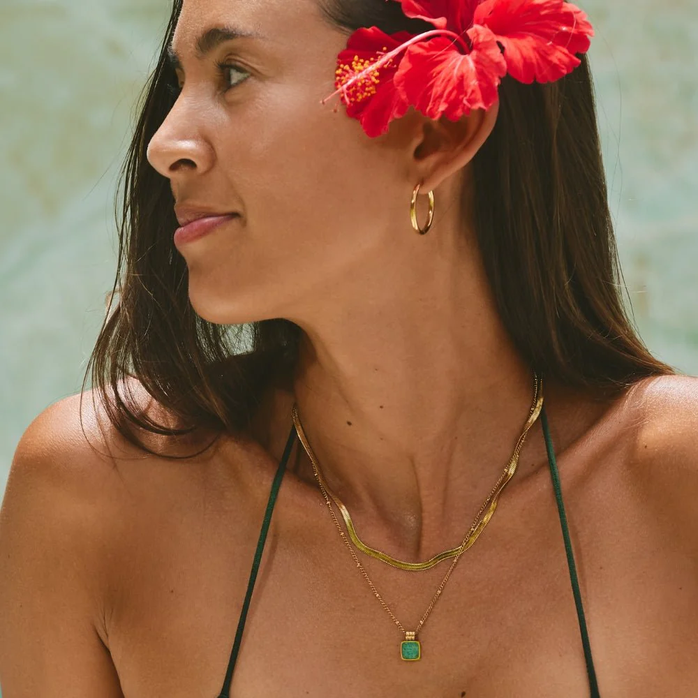 Valentina Gold Hoop Earrings - Image 5