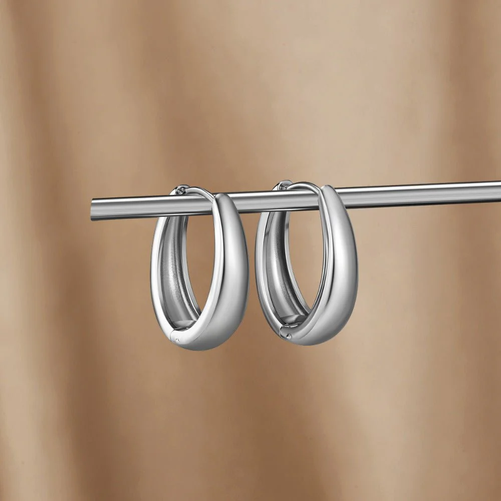 Valentina Silver Hoop Earrings - Image 3