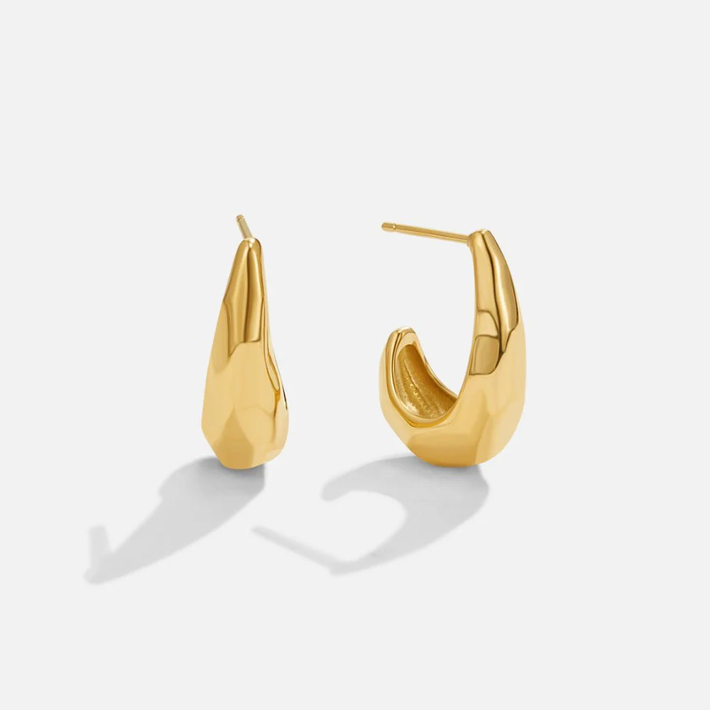 Vienna Gold Dome Earrings - Image 4