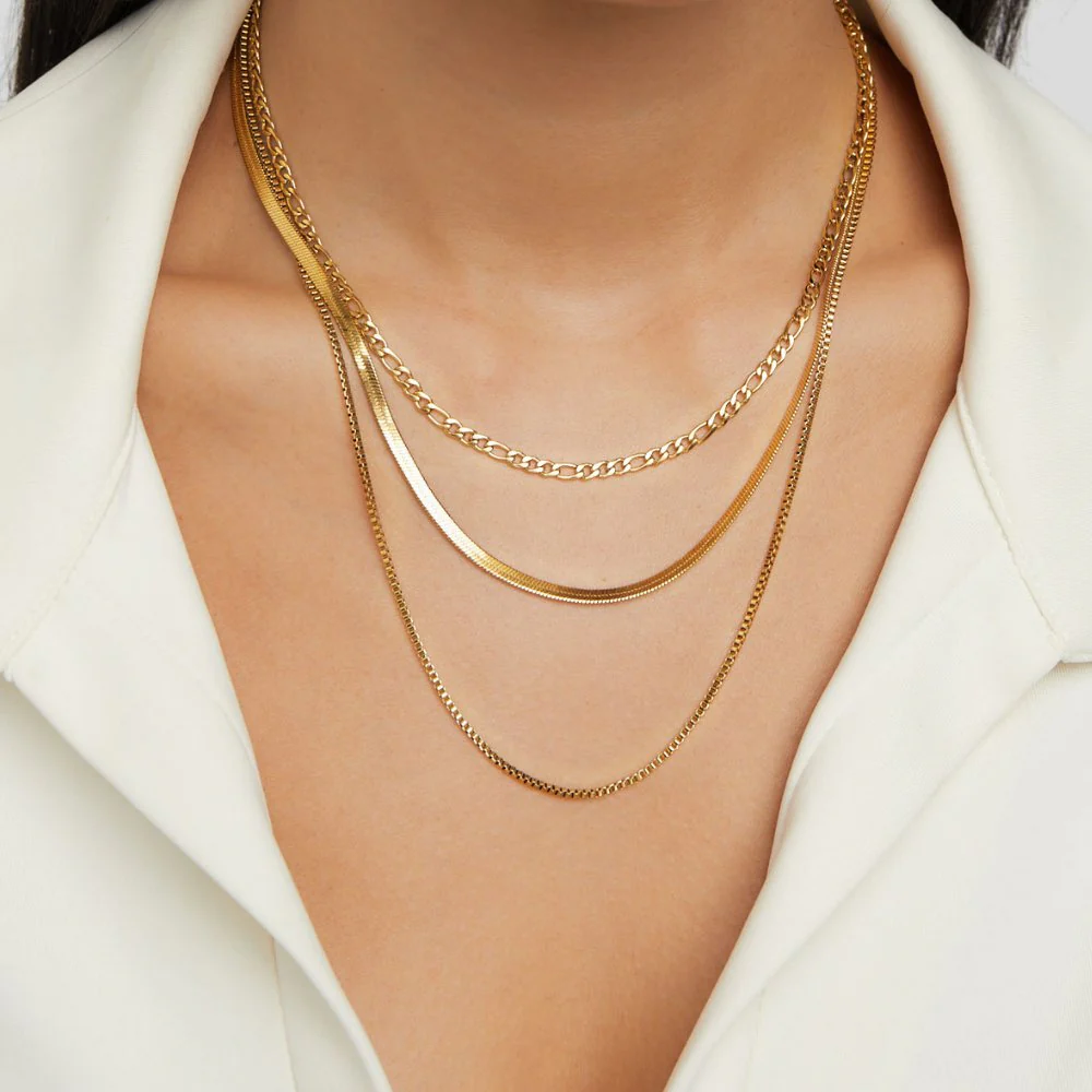 Vienna Layered Chain Necklace - Image 2