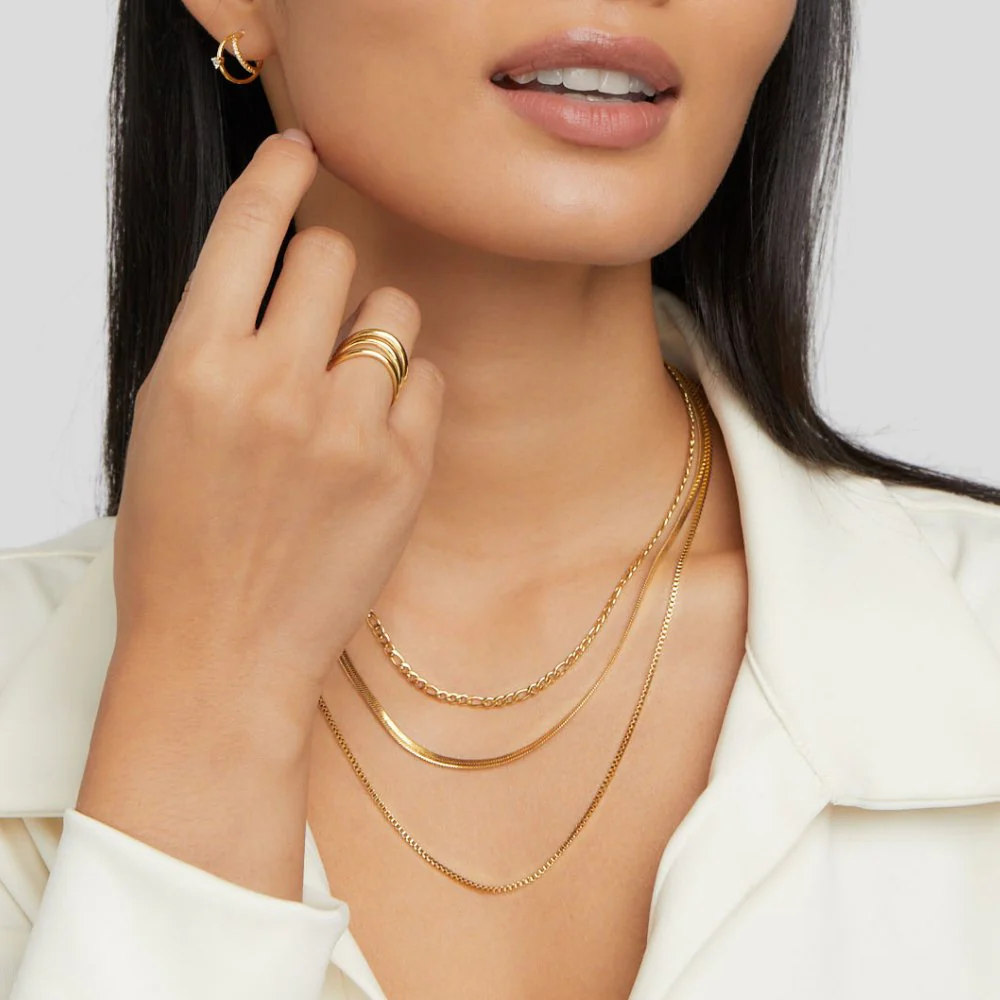 Vienna Layered Chain Necklace - Image 5