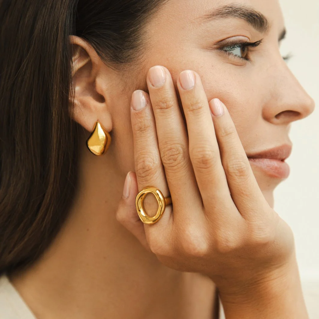 Vina Melted Gold Ring - Image 4