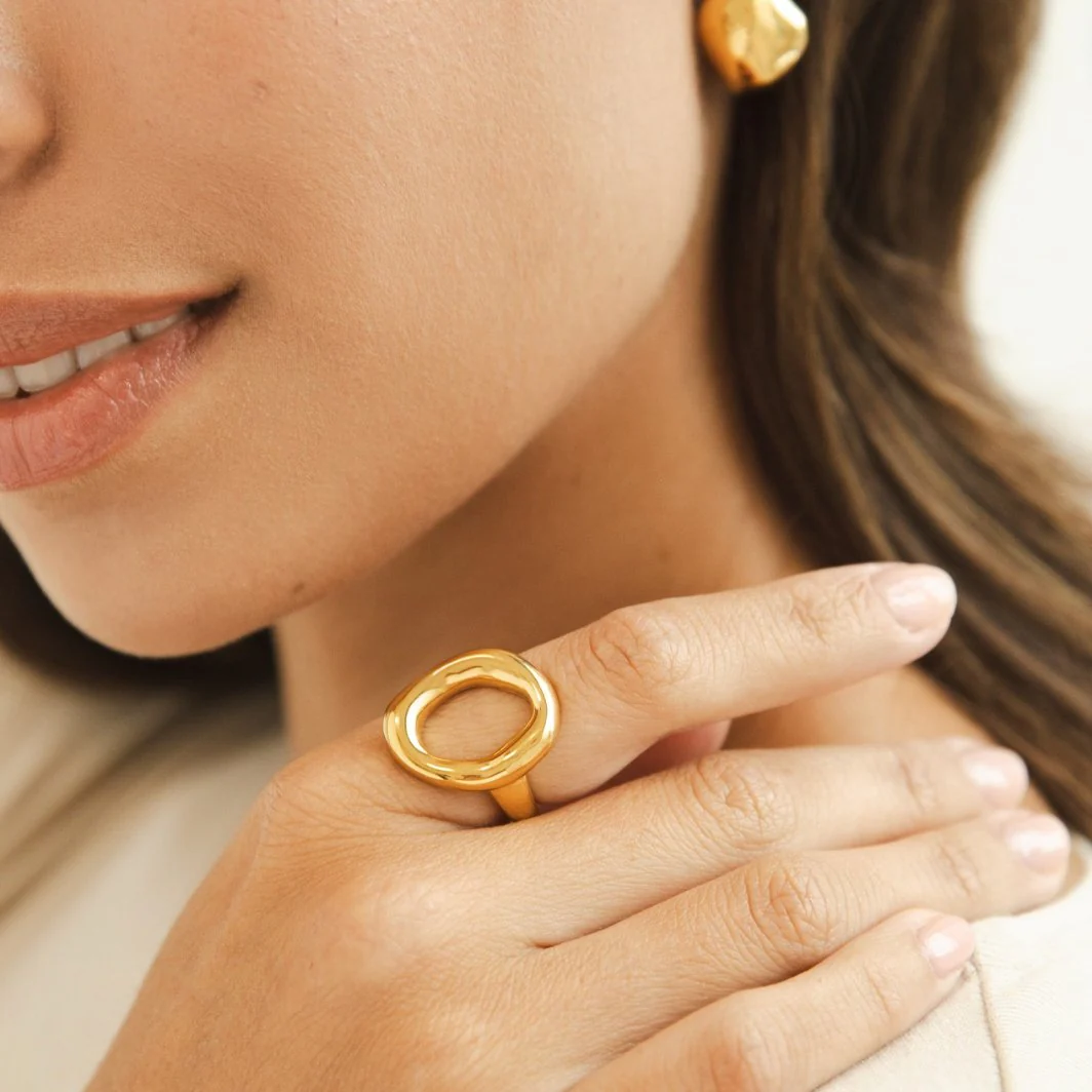 Vina Melted Gold Ring - Image 5