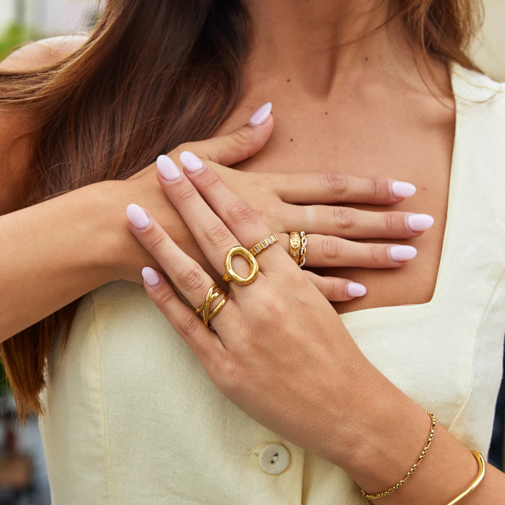 Vina Melted Gold Ring - Image 6