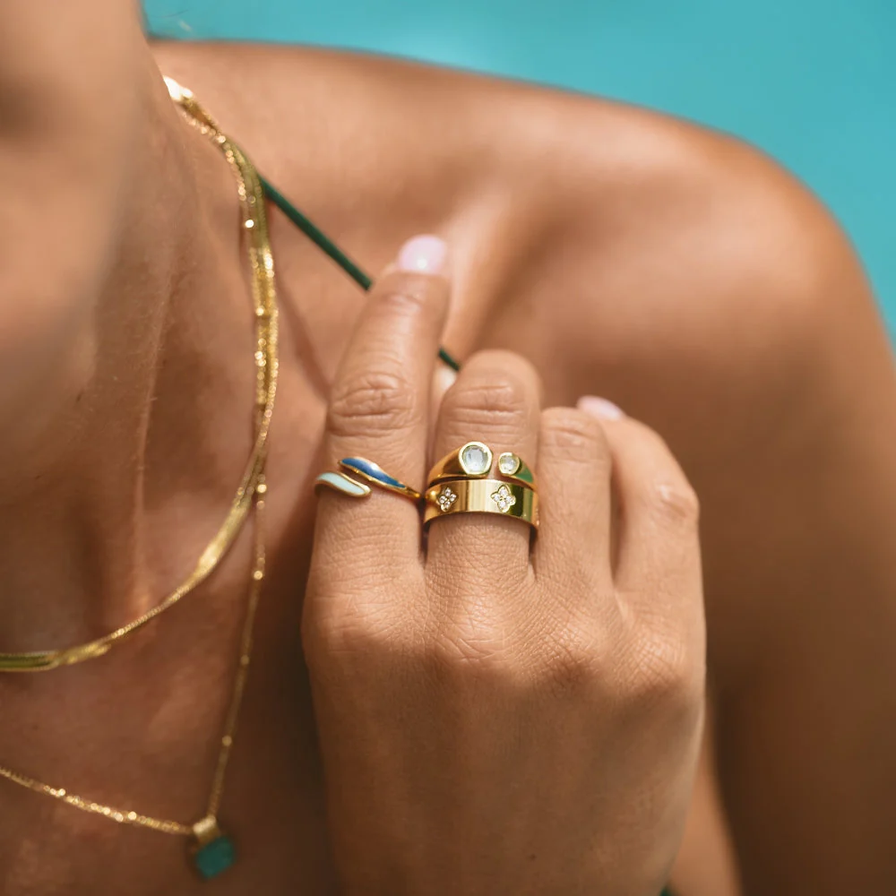 Vintage Aquamarine Wrap Ring - Image 6