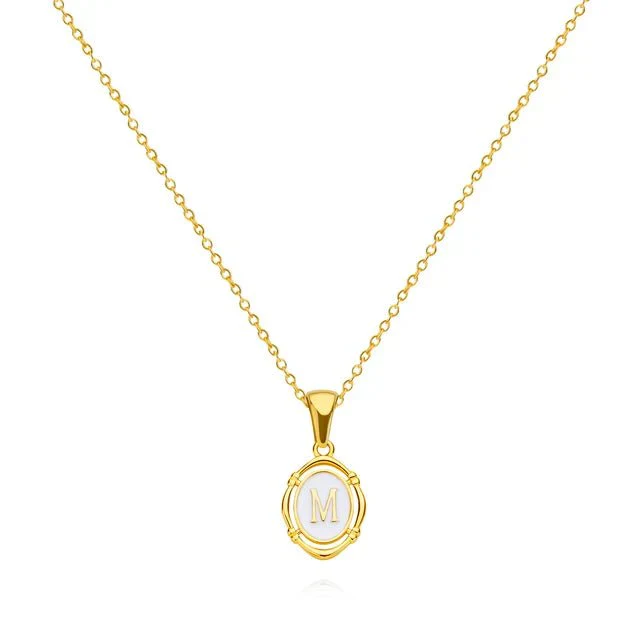 Vintage Gold Letter Necklace - Image 17