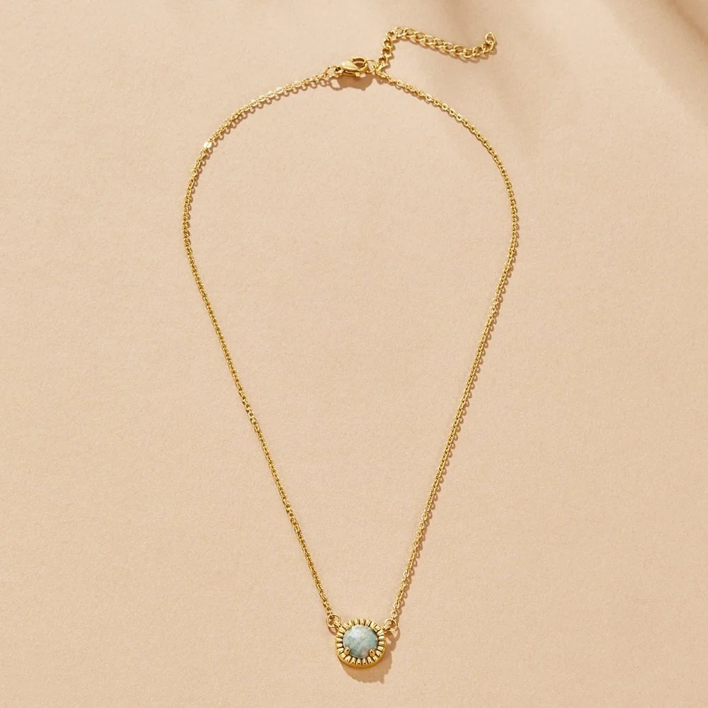 Vintage Round Amazonite Necklace - Image 3